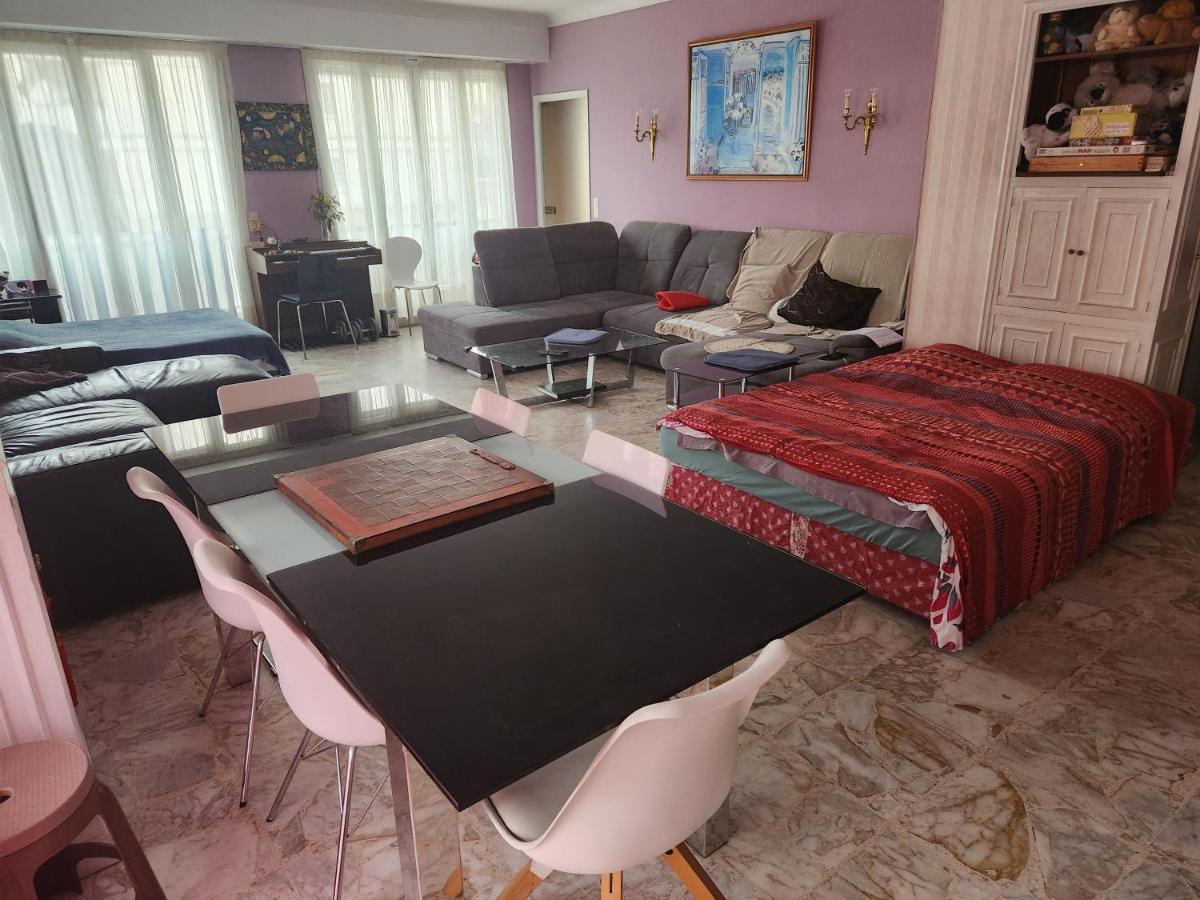 Big Apart 140M2 5Min Walk To Beach Sea &Promenade 3 Double Rooms,Big Living Room 42M2, 3 Showers,9 Beds, Free Parking نيس المظهر الخارجي الصورة